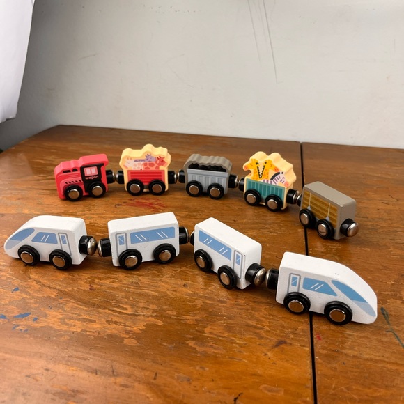 Toys Wooden Toy Trains Railway Freight Train Railroadm